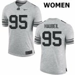 NCAA Ohio State Buckeyes Women's #95 Blake Haubeil Gray Nike Football College Jersey SPS2645JK